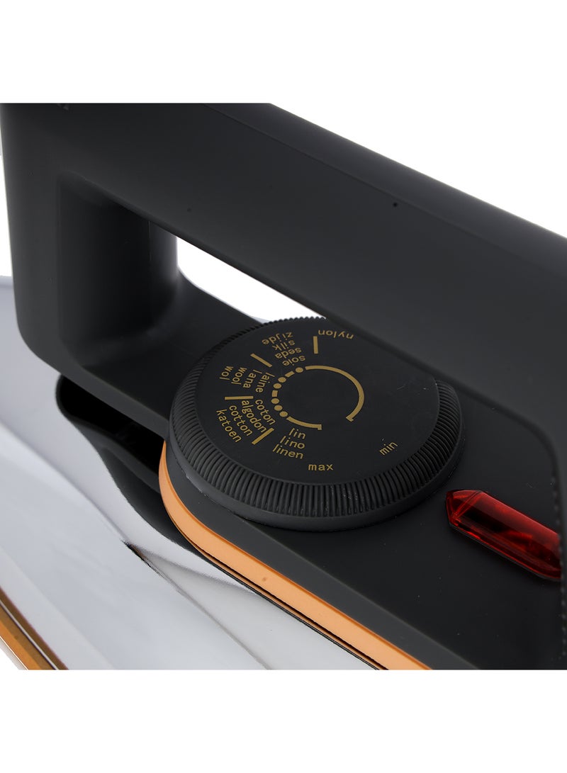 KRYPTON - Electric Dry Iron| Light-Weight Iron Box with Light Indicator| Golden Sole Plate and Temperature Setting Dial with Automatic Cut-Off| 2 Years Warranty 1200 W KNDI5217 Black - Image 1