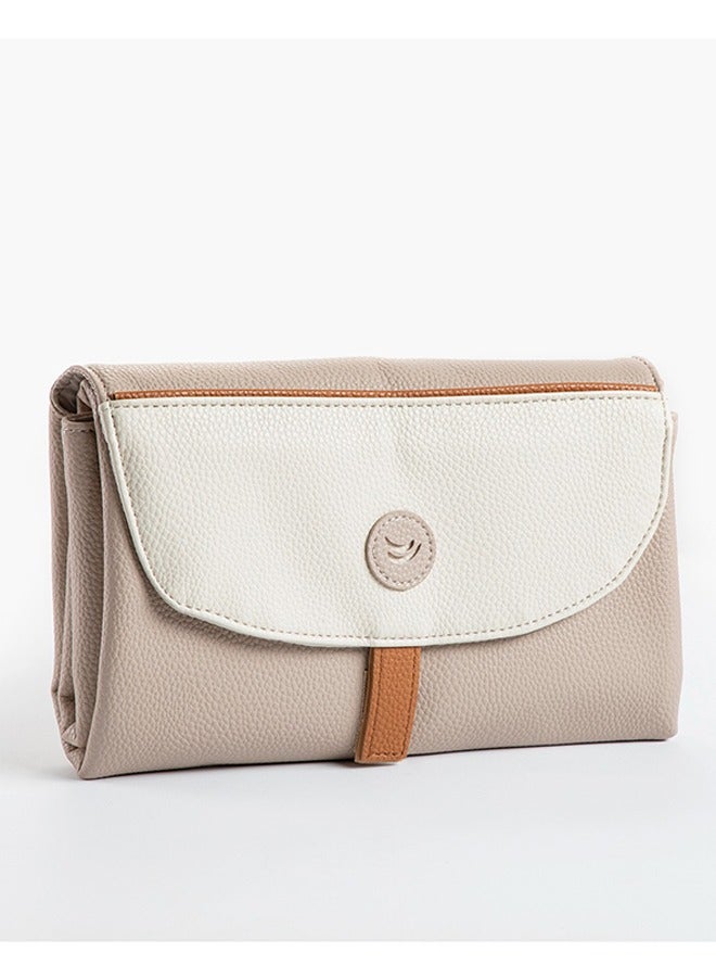 Jikel Diaper Bag With Changing Mat, Insulated Pacifier And Bottle Storage - Beige - Image 2