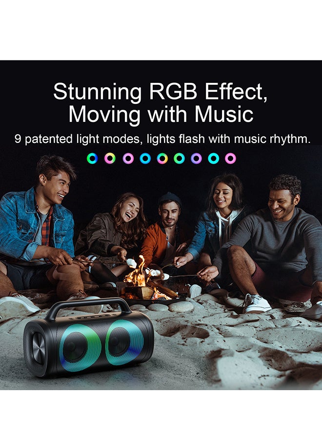 JOYROOM - Wireless Bluetooth Speaker With RGB Light 40W Black - Image 1