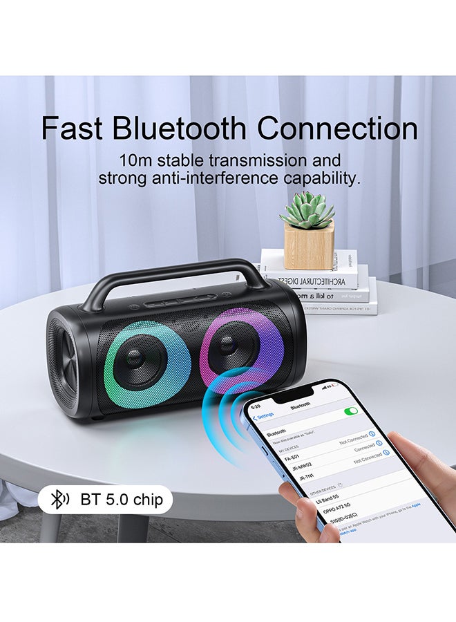 JOYROOM - Wireless Bluetooth Speaker With RGB Light 40W Black - Image 1