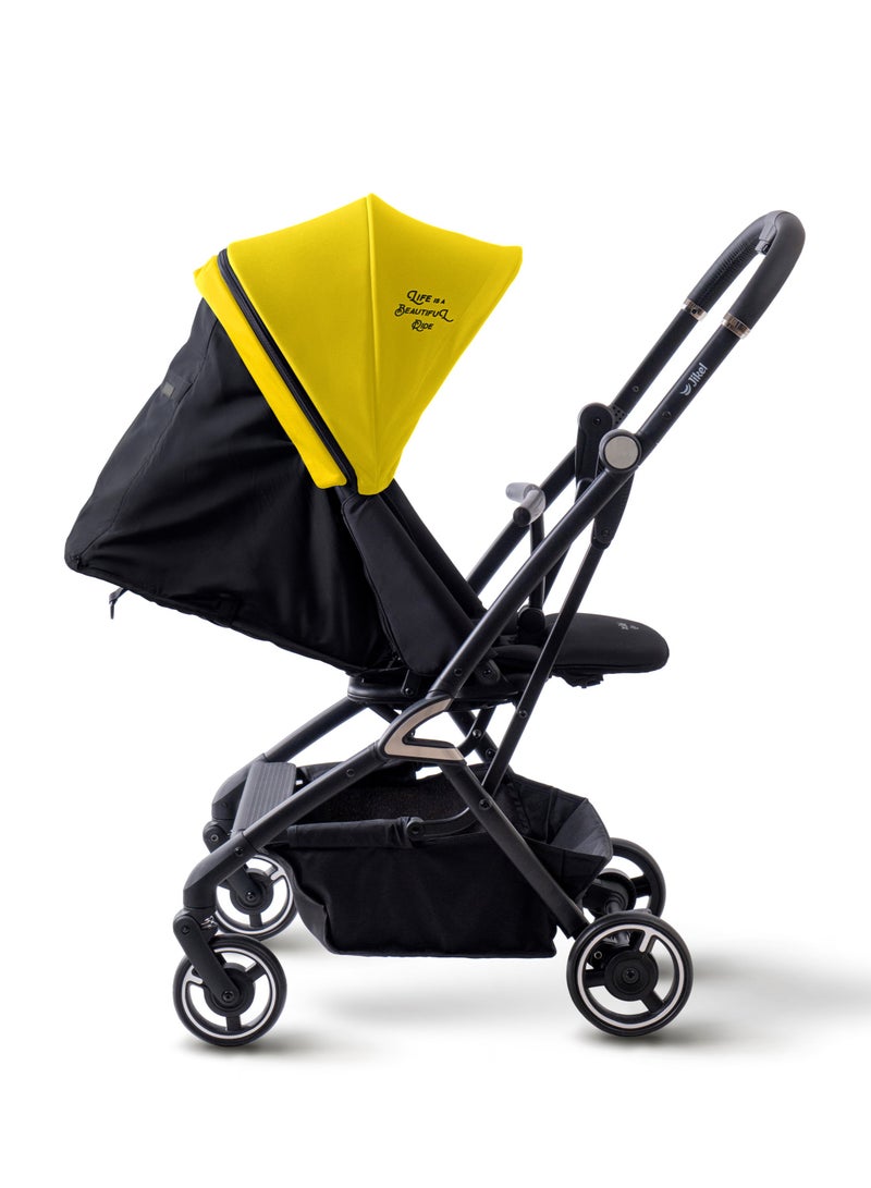 Jikel Jikel Life 360 Compact Stroller With Reversible Seat, Cabin Friendly - Yellow  - Image 2