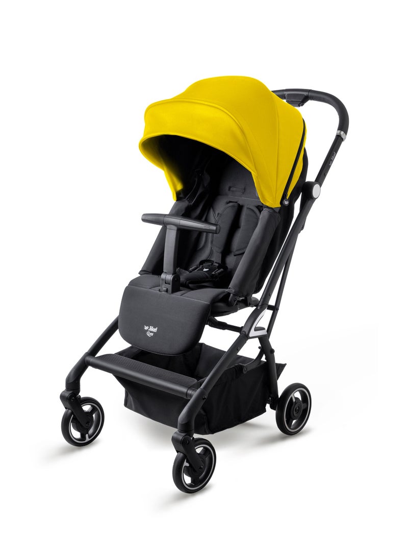 Jikel Jikel Life 360 Compact Stroller With Reversible Seat, Cabin Friendly - Yellow  - Image 1