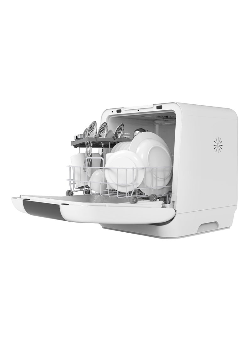 evvoli Mini Table top Portable Dishwasher With 3 Place Settings, 7 Program, Touch Control, LED Display, Delay Start And Off-Peak Wash Function 860 W EVDW-3W White  - Image 4