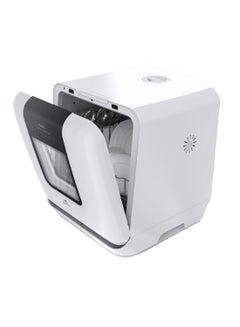 evvoli Mini Table top Portable Dishwasher With 3 Place Settings, 7 Program, Touch Control, LED Display, Delay Start And Off-Peak Wash Function 860 W EVDW-3W White  - Image 2