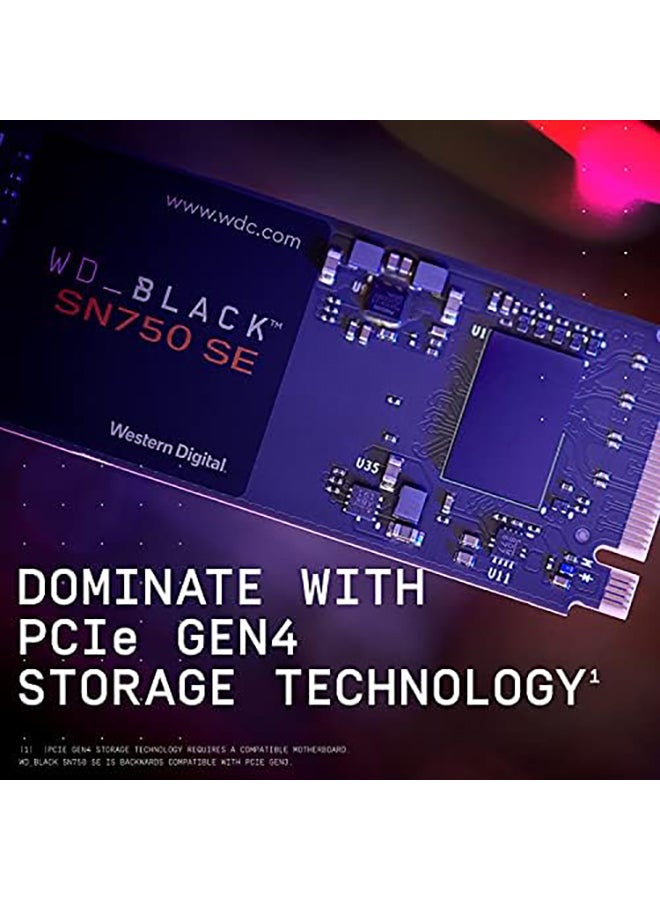 دبليو دي SN750 SE NVMe Internal Gaming SSD Solid State Drive - Gen4 PCIe, M.2 2280, Up to 3,200 MB/s - WDS250G1B0E 250 GB - Image 2