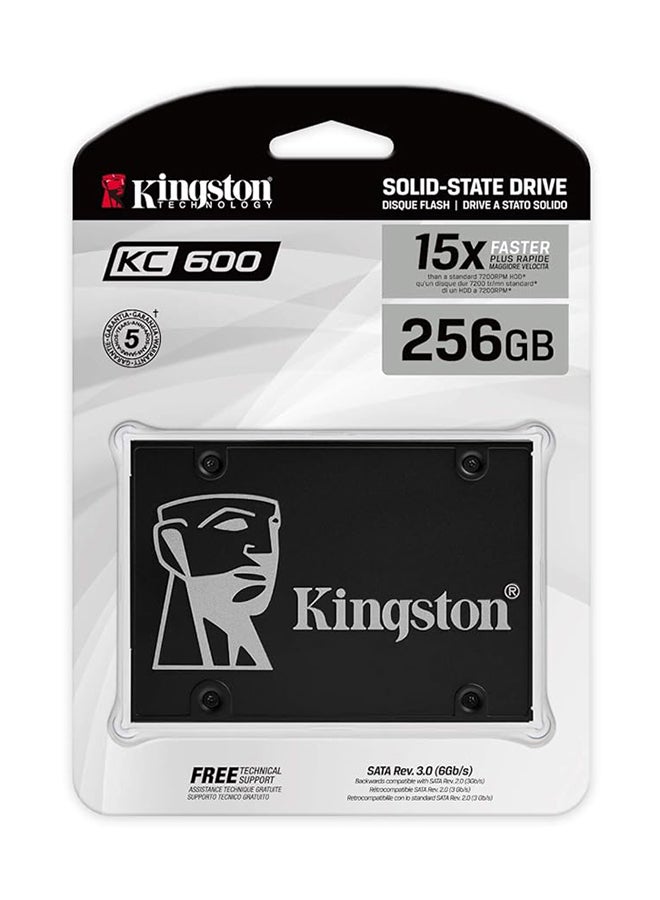 Kingston - KC600 SATA 3 6.35 cm (2.5") Internal SSD (SKC600/256G) 256 GB - Image 1