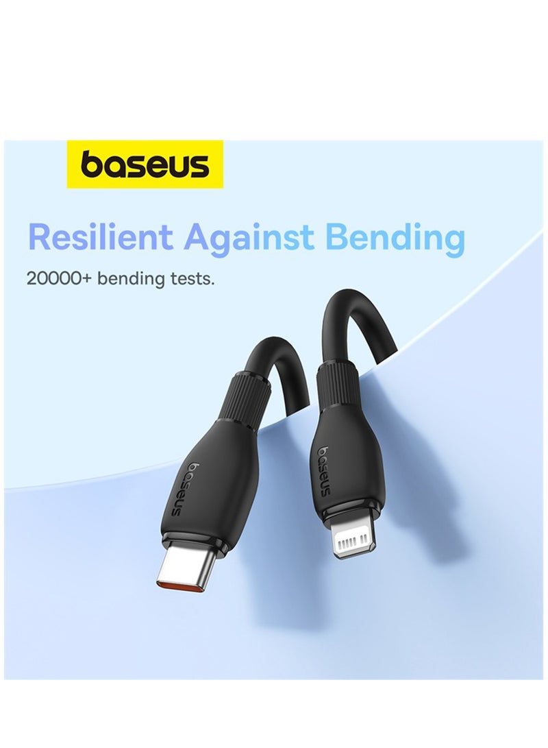 Baseus - USB C To Lightning 1.2M Fast Charging Power Delivery PD 20W Cable For iPhone 14/14 Pro/14 Plus/14 Pro Max, iPad Pro And iPhone 8-13 All Series Black - Image 1