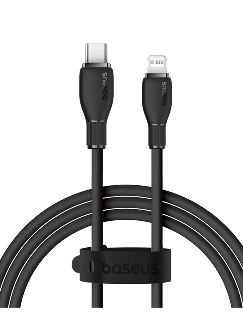 Baseus - USB C To Lightning 1.2M Fast Charging Power Delivery PD 20W Cable For iPhone 14/14 Pro/14 Plus/14 Pro Max, iPad Pro And iPhone 8-13 All Series Black - Image 1