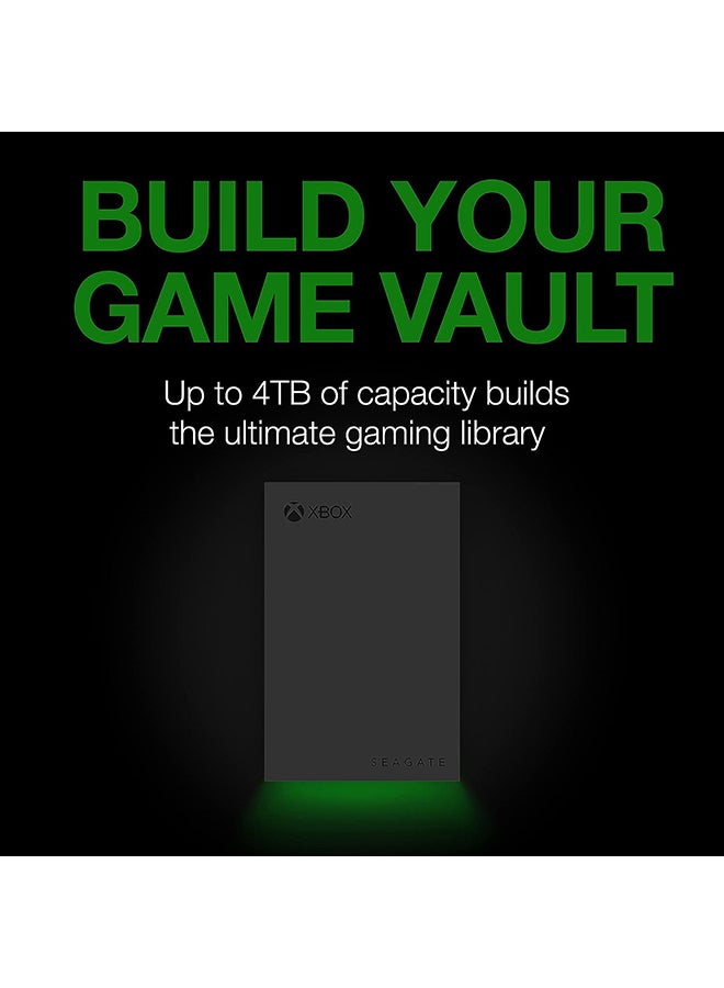 Seagate - Game Drive for Xbox 2TB External Hard Drive Portable HDD - USB 3.2 Gen 1, Black with Built-in Green LED bar, Xbox Certified, 3 Year Rescue Services STKX2000400/ 2 TB - Image 1