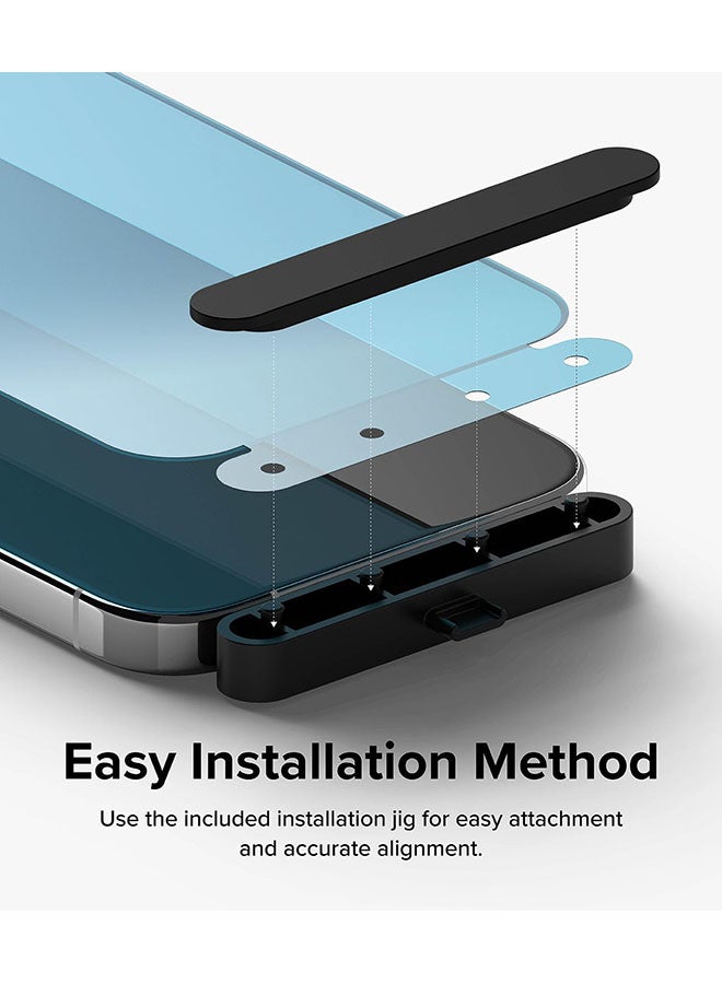 Ringke Cover Display Glass Compatible With iPhone 15 Pro Max 2023 Screen Protector Tempered Glass 9H Hardness Full Coverage Bubble-Free Anti Scratch Protective Film With Installation Jig Clear - Image 4