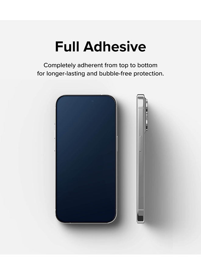 Ringke Cover Display Glass Compatible With iPhone 15 Pro Max 2023 Screen Protector Tempered Glass 9H Hardness Full Coverage Bubble-Free Anti Scratch Protective Film With Installation Jig Clear - Image 3