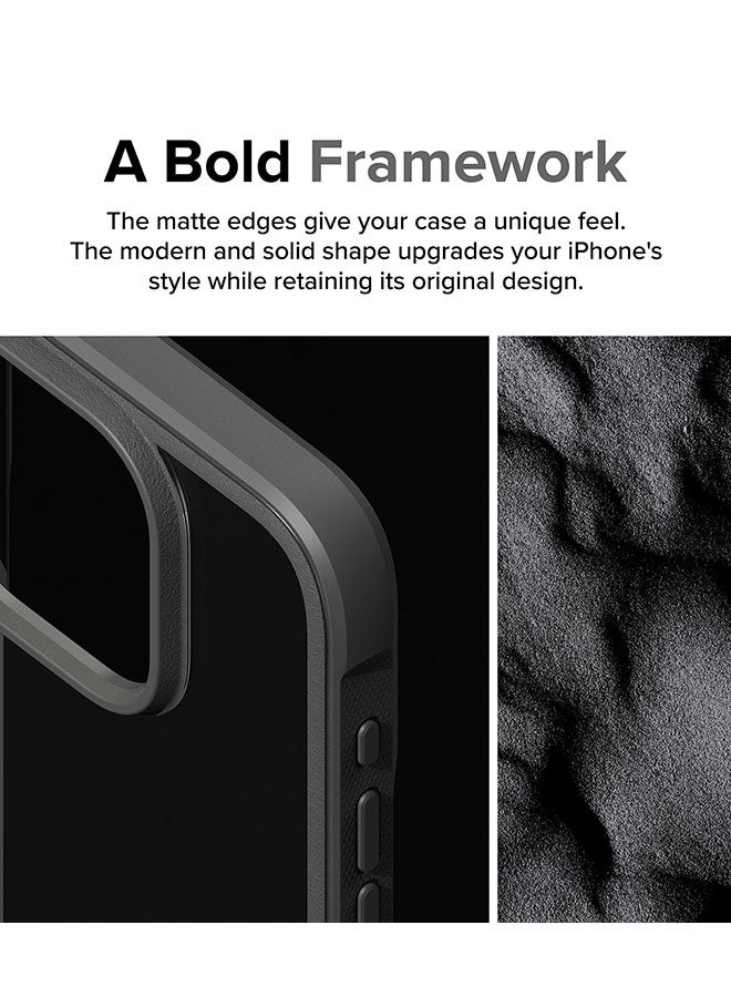 Ringke Fusion Bold Compatible With iPhone 15 Pro Case Cover Firm Grip Frame Anti-Yellowing Anti-Fingerprint Frosted Hard Back Shockproof Bumper Back Cover Gray - Image 3