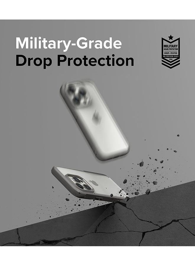Ringke Fusion Bold Compatible With iPhone 15 Pro Case Cover Firm Grip Frame Anti-Yellowing Anti-Fingerprint Frosted Hard Back Shockproof Bumper Back Cover Gray - Image 5