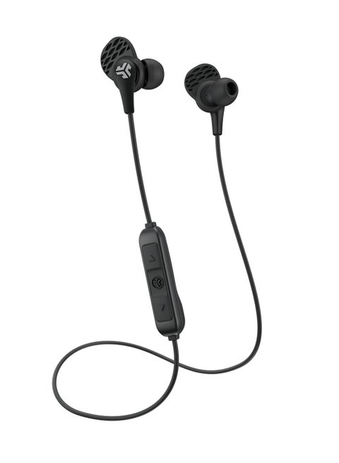 Audio JBuds Pro Wireless Signature Earbuds | Titanium 10mm Drivers | 6-Hour Battery Life | Music Controls | Noise Isolation | Bluetooth 4.1 Extra Gel Tips And Cush Fins Black