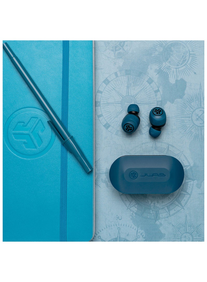 Jlab Go Air True Wireless Earbuds + Charging Case | Dual Connect | IP44 Sweat Resistance | Bluetooth 5.0 Connection | 3 EQ Sound Settings: Signature, Balanced, Bass Boost Navy/Black  - Image 2