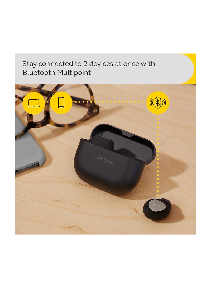 Jabra - Elite 10 True – Advanced Active Noise Cancelling Earbuds With Next-Level Dolby Atmos Surround Sound –All-Day Comfort, Multipoint Bluetooth, Wireless Charging Titanium Black - Image 1