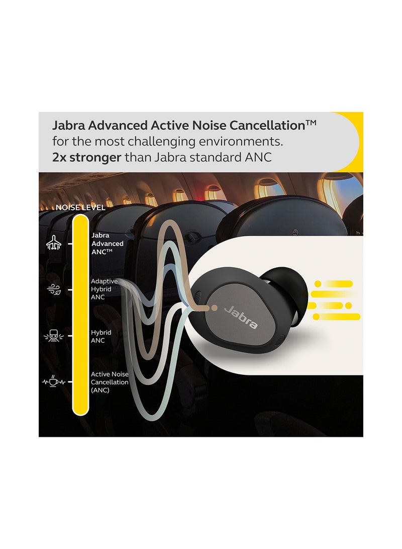 Jabra - Elite 10 True – Advanced Active Noise Cancelling Earbuds With Next-Level Dolby Atmos Surround Sound –All-Day Comfort, Multipoint Bluetooth, Wireless Charging Titanium Black - Image 1
