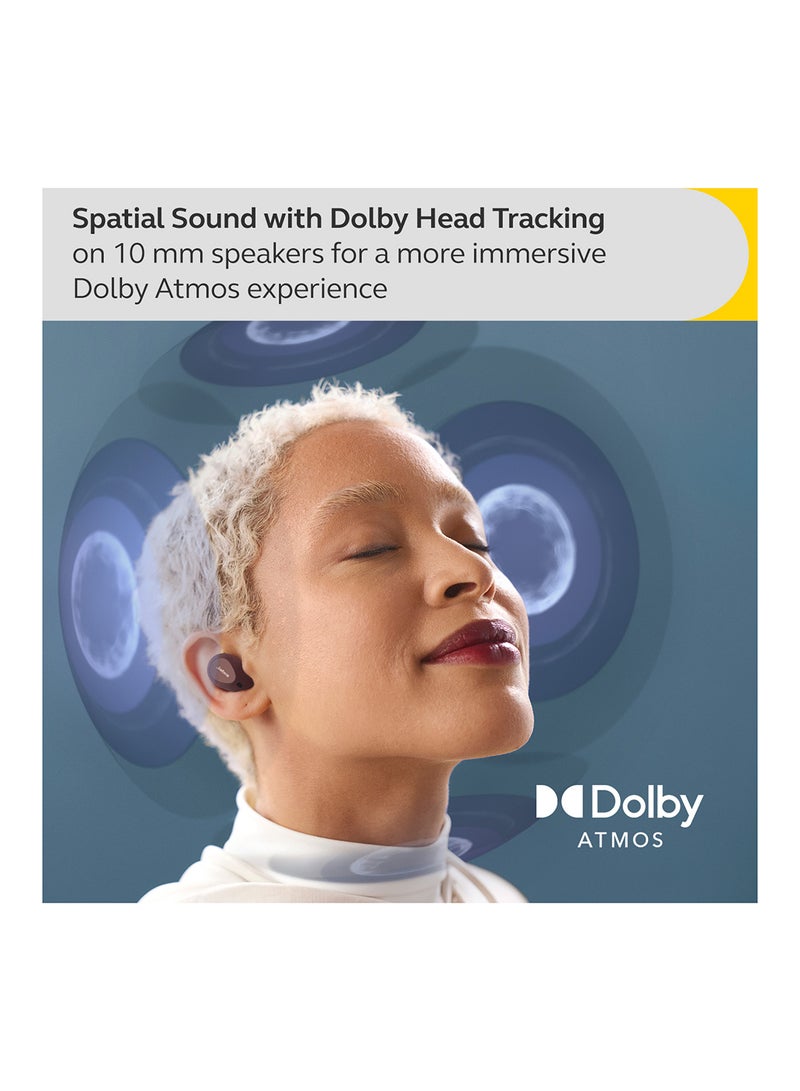 Jabra - Elite 10 True – Advanced Active Noise Cancelling Earbuds With Next-Level Dolby Atmos Surround Sound –All-Day Comfort, Multipoint Bluetooth, Wireless Charging Cocoa - Image 1