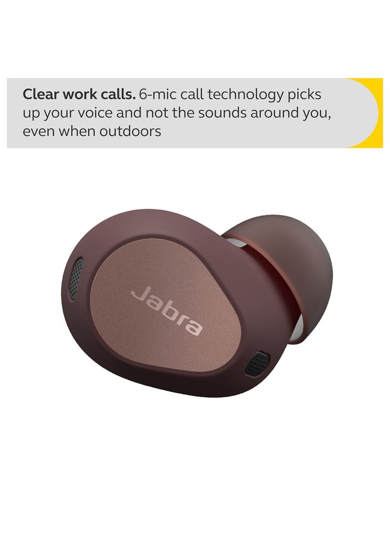 Jabra - Elite 10 True – Advanced Active Noise Cancelling Earbuds With Next-Level Dolby Atmos Surround Sound –All-Day Comfort, Multipoint Bluetooth, Wireless Charging Cocoa - Image 1