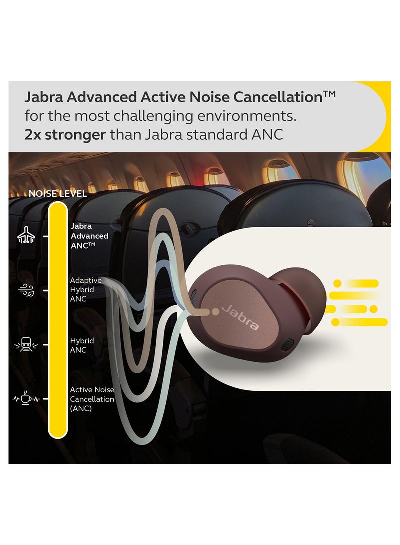 Jabra - Elite 10 True – Advanced Active Noise Cancelling Earbuds With Next-Level Dolby Atmos Surround Sound –All-Day Comfort, Multipoint Bluetooth, Wireless Charging Cocoa - Image 1