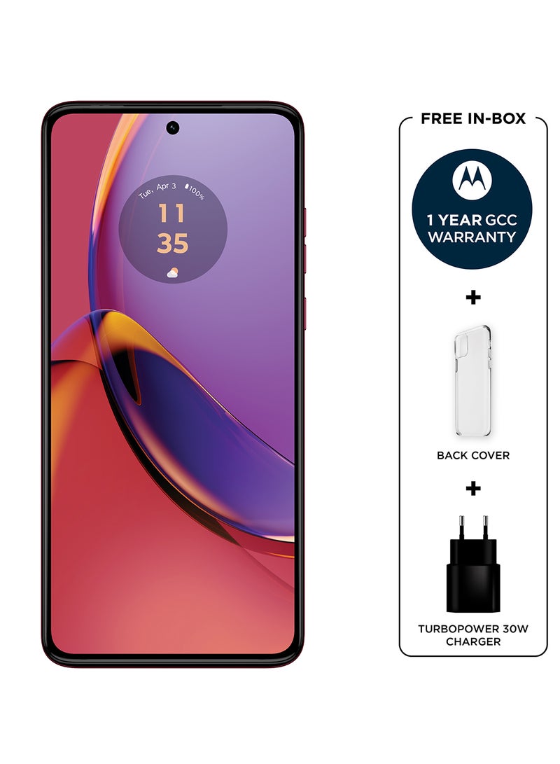 Motorola - Moto G84 5G Dual Sim Vegan leather - Viva Magenta 12GB RAM 256GB - Middle East Version - Image 1