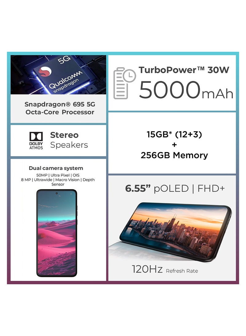 Motorola - Moto G84 5G Dual Sim Vegan leather - Viva Magenta 12GB RAM 256GB - Middle East Version - Image 1
