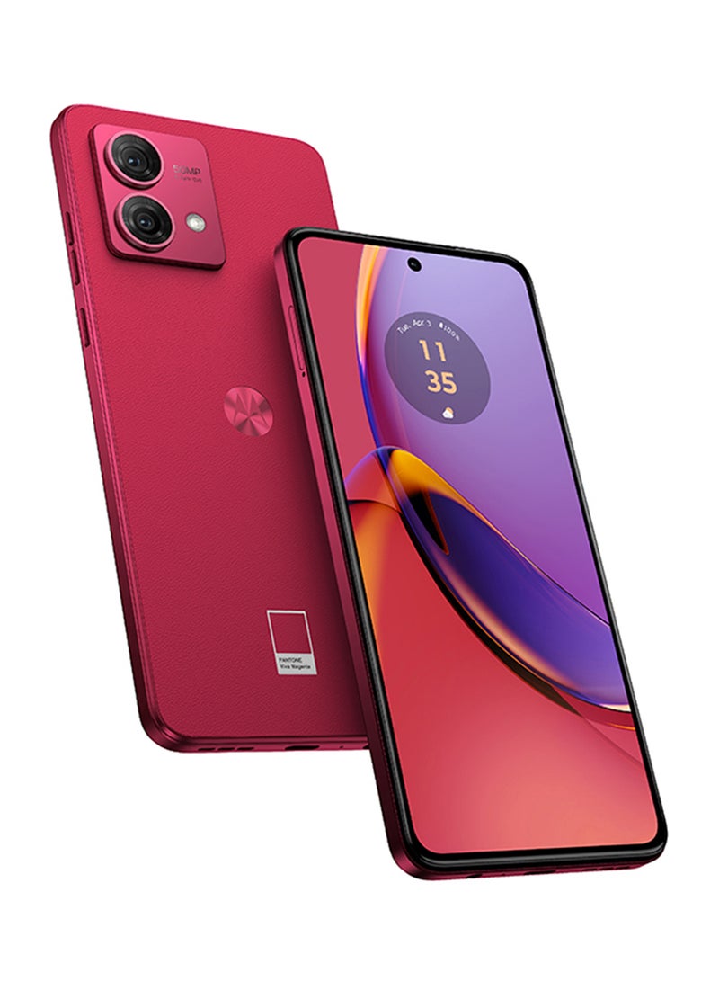 Motorola - Moto G84 5G Dual Sim Vegan leather - Viva Magenta 12GB RAM 256GB - Middle East Version - Image 1