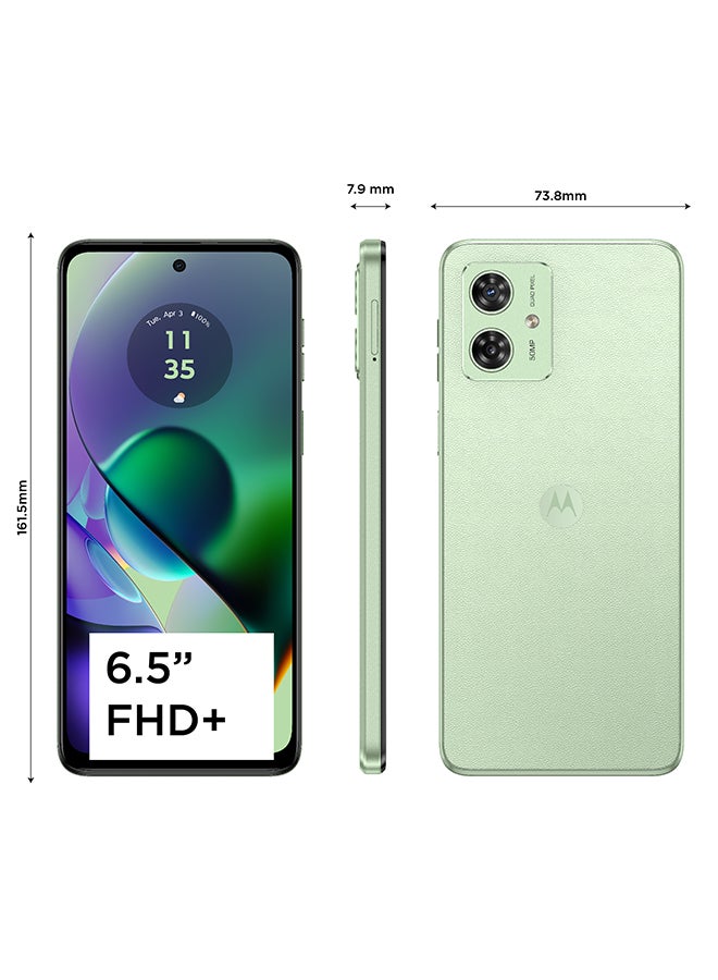Motorola - Moto G54 5G Single + eSim Vegan leather - Mint Green 8GB RAM 256GB - Middle East Version - Image 1