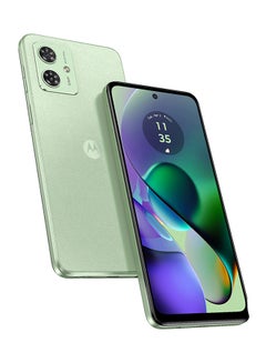 Moto G54 5G Single + eSim جلد نباتي – أخضر نعناعي، ذاكرة وصول عشوائي 8 جيجابايت، 256 جيجابايت – إصدار الشرق الأوسط
