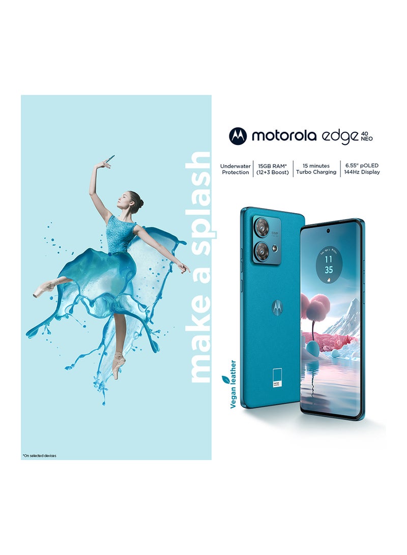 Motorola - Edge 40 Neo 5G Vegan leather - Caneel Bay 12GB RAM 256GB - Middle East Version - Image 1