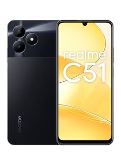 realme C51 Dual SIM 4GB RAM 128GB Carbon Black 4G - Middle East Version  - Image 1