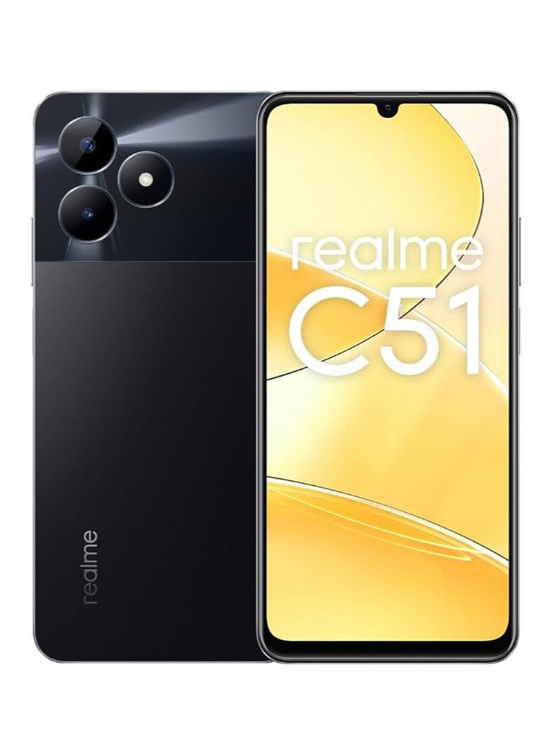 realme - C51 Dual SIM 4GB RAM 128GB Carbon Black 4G - Middle East Version - Image 1