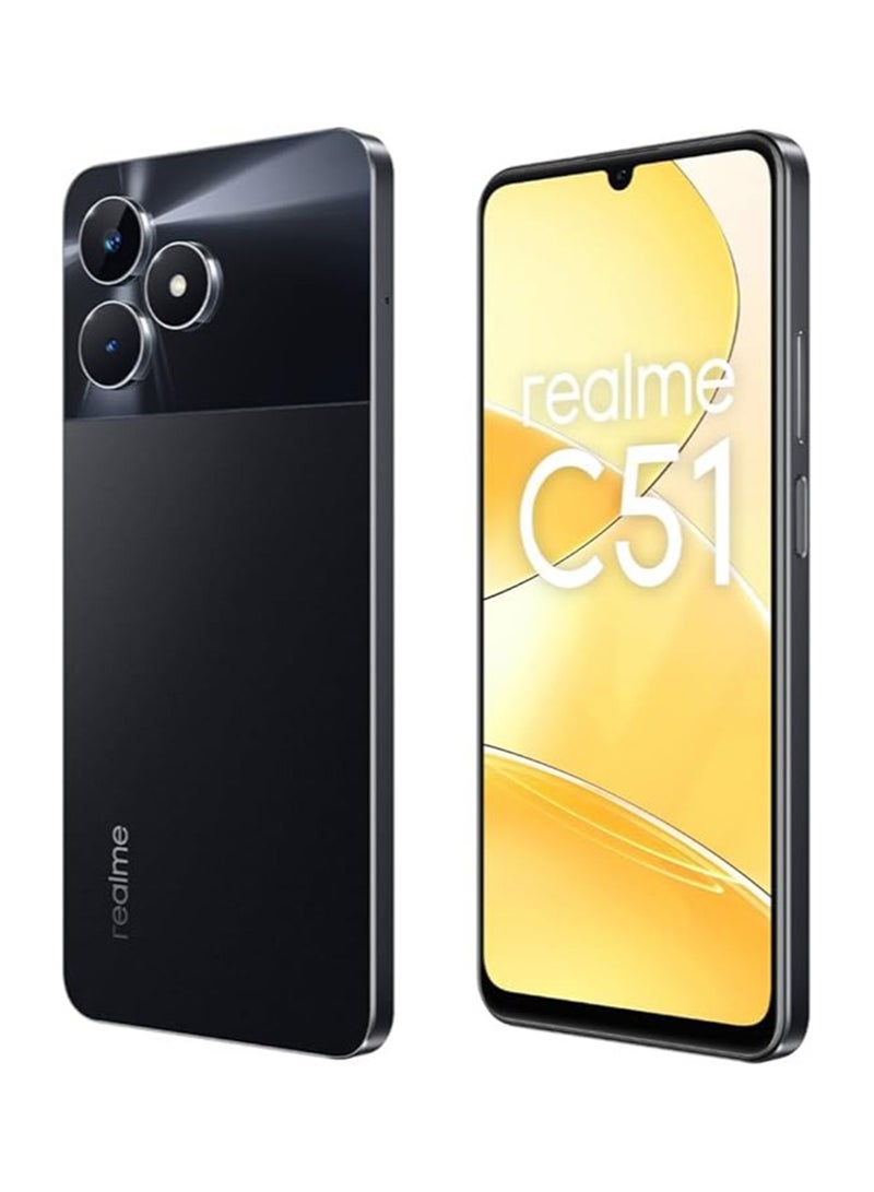 realme - C51 Dual SIM 4GB RAM 128GB Carbon Black 4G - Middle East Version - Image 1