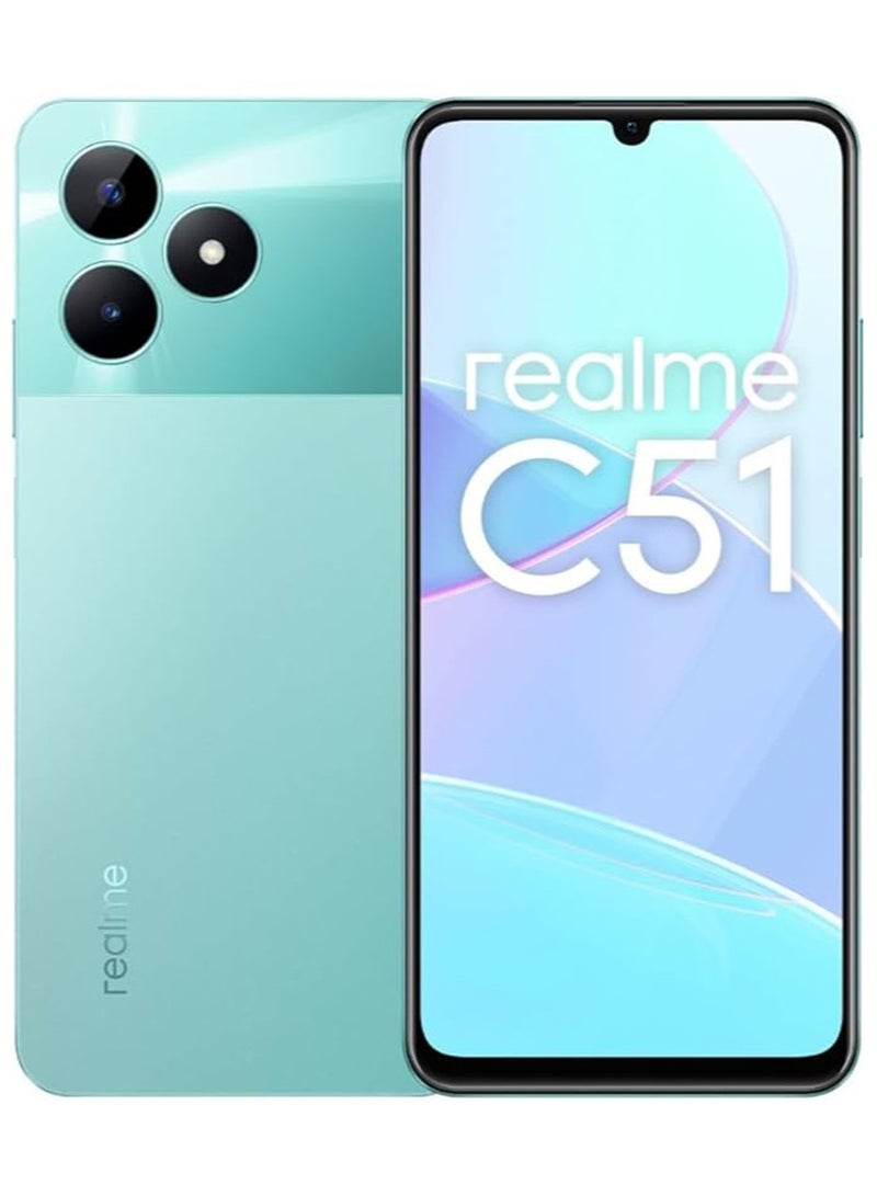 realme C51 Dual SIM 4GB RAM 128GB Mint Green 4G - Middle East Version  - Image 1