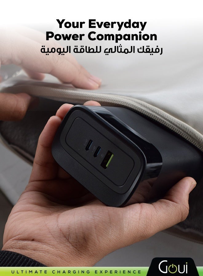 Goui 30000mAh Premium Power Bank – 140 W Ultra Fast Charging with USB‑C & USB‑A Multi‑Device Ports, Portable Charger for Simultaneous Device Charging, Fast Charging for iPhones, Samsung, Galaxy, iPad Pro, AirPods, Huawei, Tablets, GPS devices, MP3/MP4 players, and more, Portable & Compact Design Black - Image 4