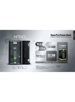 جوي باور بانك نانو 10 برو 22.5W – شاحن محمول بسعة 10,000mAh مع تقنية كوالكوم كويك تشارج 3.0، وتكنولوجيا توصيل الطاقة PD، وشاشة رقمية لشحن الأجهزة بشكل متزامن – متوافق مع الهواتف الذكية، الأجهزة اللوحية، أجهزة البلوتوث، مشغلات MP3/MP4، أجهزة GPS والمزيد. 10000 mAh  - Image 2