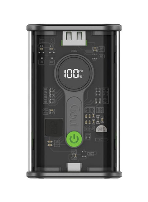 10000 mAh 10000 mAh Nano 10 Pro Power Bank 22.5W – Portable Charger with Qualcomm Quick Charge 3.0, Power Delivery PD, and Digital Screen for Simultaneous Device Charging – Compatible with Smartphones, Tablets, Bluetooth Devices, MP3/MP4 Players, GPS, and More - Black Black