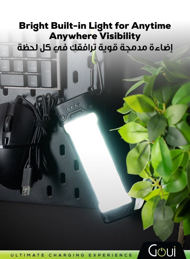 Goui 20000 mAh Torch Power Bank with Integrated Torch Light – High-Capacity Portable Charger for Simultaneous Device Charging, Fast Charging for iPhones, Samsung, Galaxy, iPad Pro, AirPods, Huawei, Tablets, GPS devices, MP3/MP4 players, and more, Compact Design for On-the-Go Power Anytime, Anywhere Black - Image 3