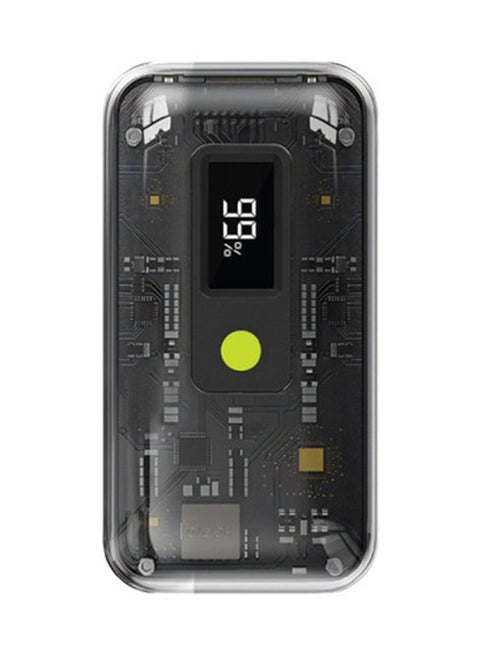 10000 mAh Flash Power Bank Portable Charger - Dual Device Charging, Qualcomm Quick Charge 3.0, Power Delivery PD Technology, Digital Display & LED Flashlight - Black