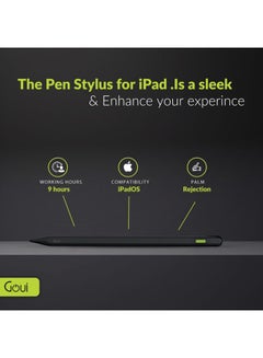 Goui Pen Stylus for iPhone and iPad (Black) – Precision Touch with Palm Rejection, Wireless Charging, and Magnetic Attachment – Compatible with iPad 2018 and Later - Black  - Image 5