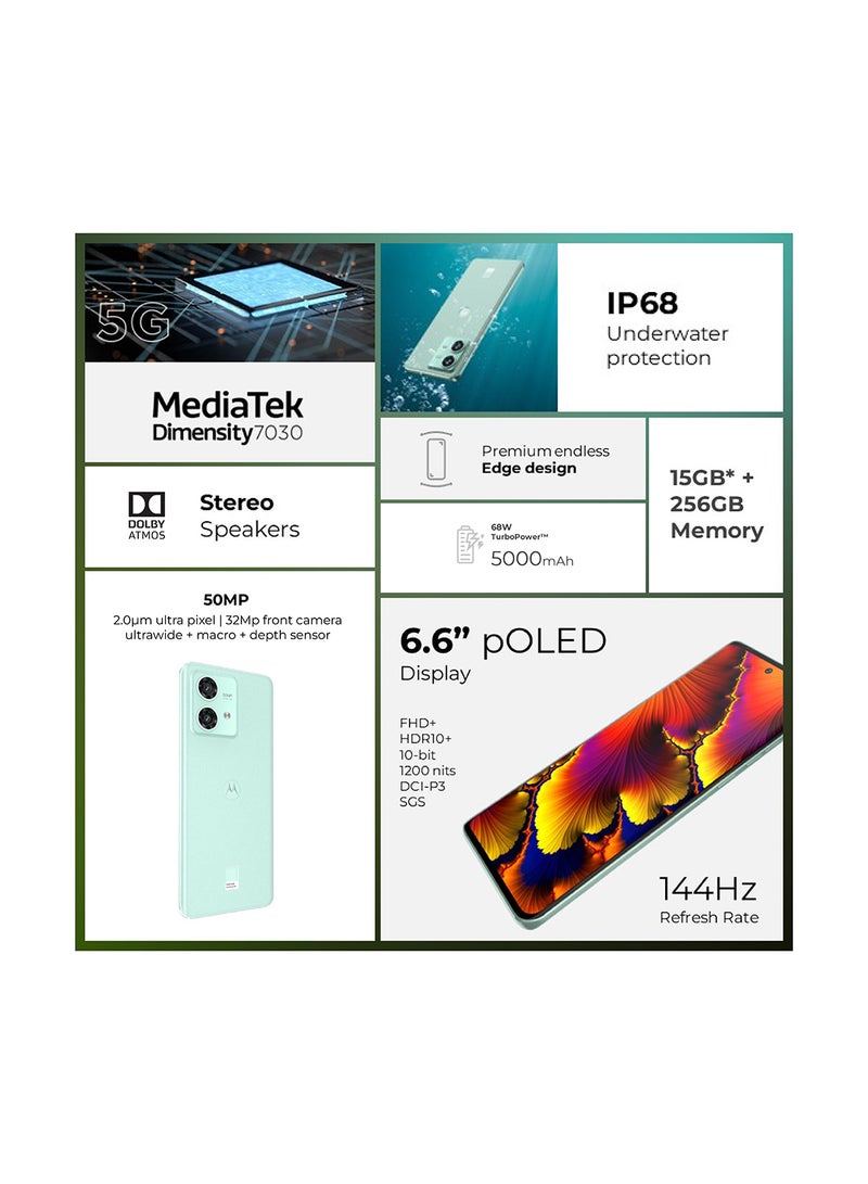 موتورولا - Edge 40 Neo 5G Black Beauty، 12 جيجا بايت رام، 256 جيجا بايت- إصدار الشرق الأوسط - Image 1
