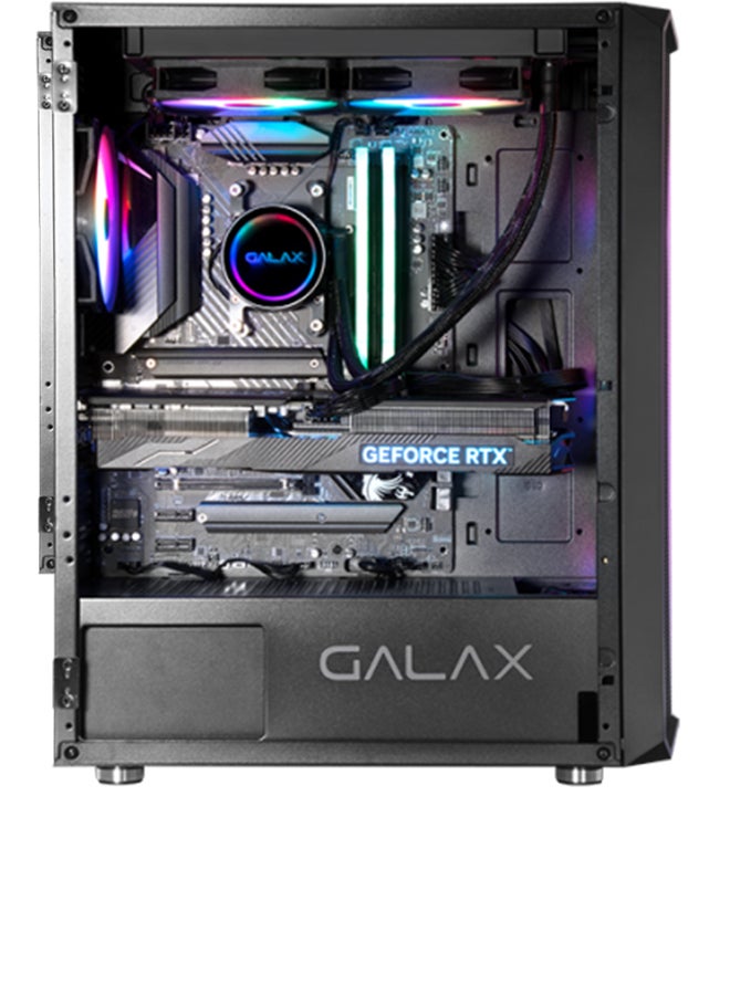 بولت - جهاز كمبيوتر شخصي - Intel Core i7-12th Gen/16GB RAM/512GB SSD/ASUS Prime X570 Pro/ASUS Dual GeForce RTX™ 2060 EVO GDDR6 6GB/DeepCool GAMMAXX L240-A RGB AIO 240MM/PSU Cougar 650W GX-F Aurum 80 Plus ذهبي/ حافظة كمبيوتر جالاكس (REV-07) 4 مراوح/ويندوز 11/ REV7- - Image 1