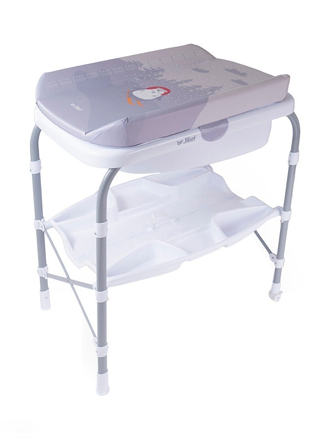 Jikel - Ripple Standing Bath And Changing Table, Grey - Image 1