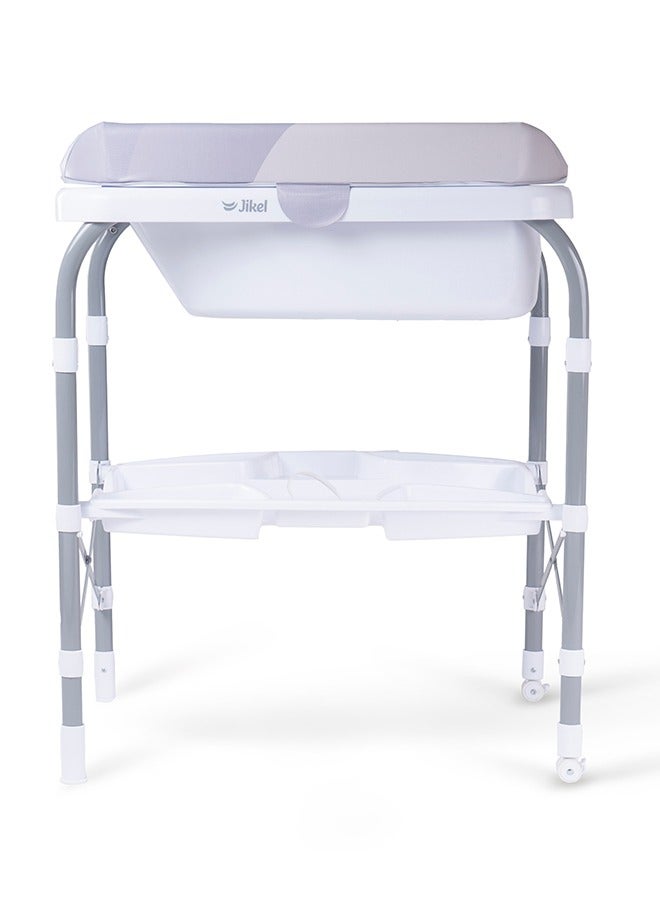 Jikel - Ripple Standing Bath And Changing Table, Grey - Image 1