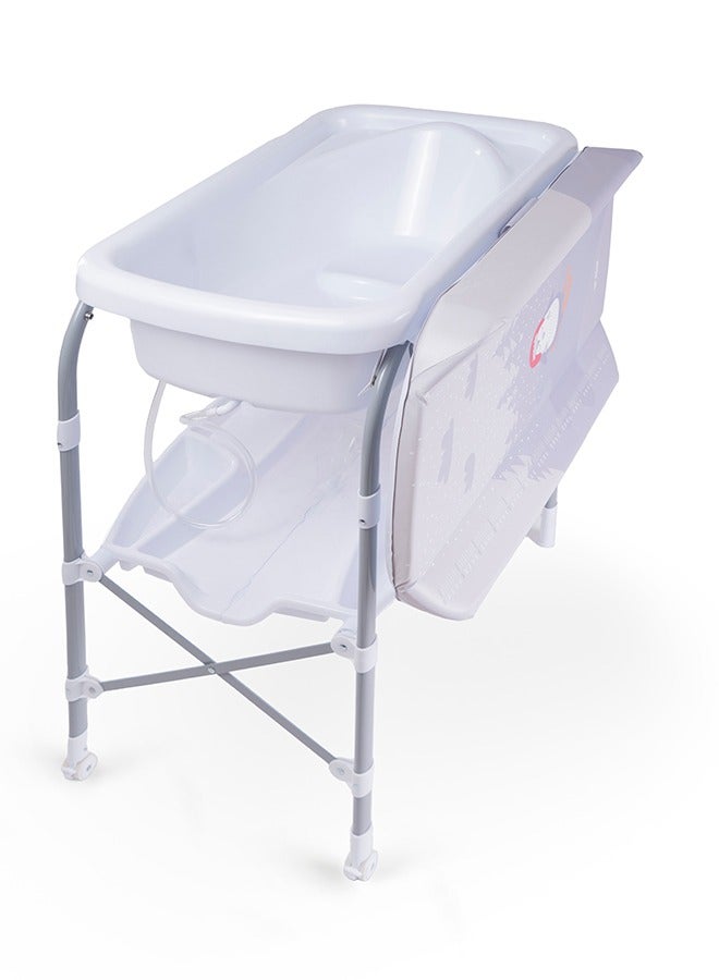 Jikel - Ripple Standing Bath And Changing Table, Grey - Image 1