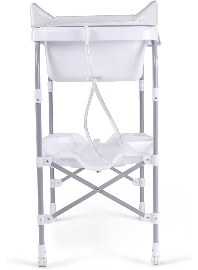 Jikel - Ripple Standing Bath And Changing Table, Grey - Image 1