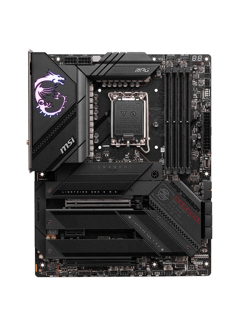 MSI - MPG Z790 Carbon WiFi Gaming Motherboard (Supports 12th/13th Gen Intel Processors, LGA 1700, DDR5, PCIe 5.0, M.2, 2.5Gbps LAN, USB 3.2 Gen2, Wi-Fi 6E, ATX) - Image 1