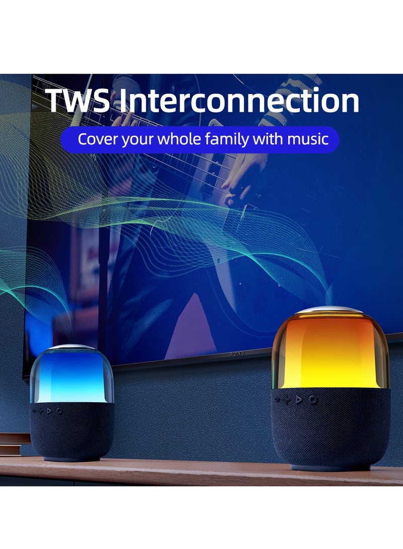 JOYROOM - RGB Bluetooth Wireless Speaker Transparent Shell With Microphone And Light Black - Image 1