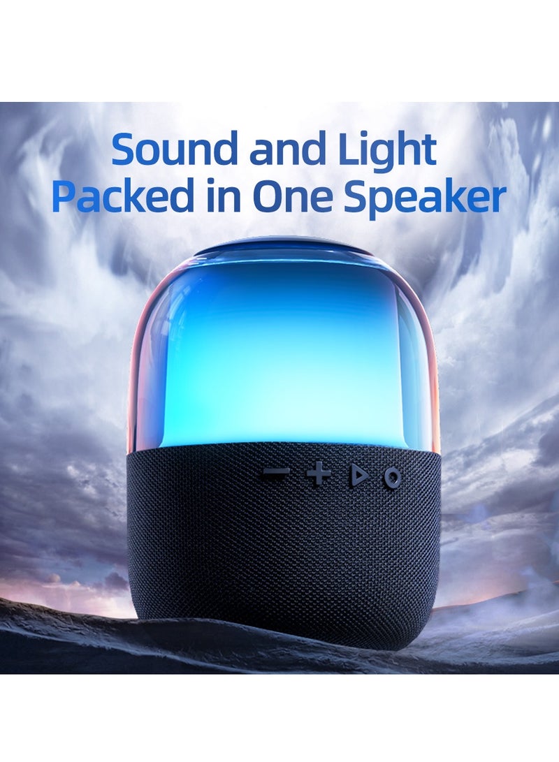 JOYROOM - RGB Bluetooth Wireless Speaker Transparent Shell With Microphone And Light Black - Image 1