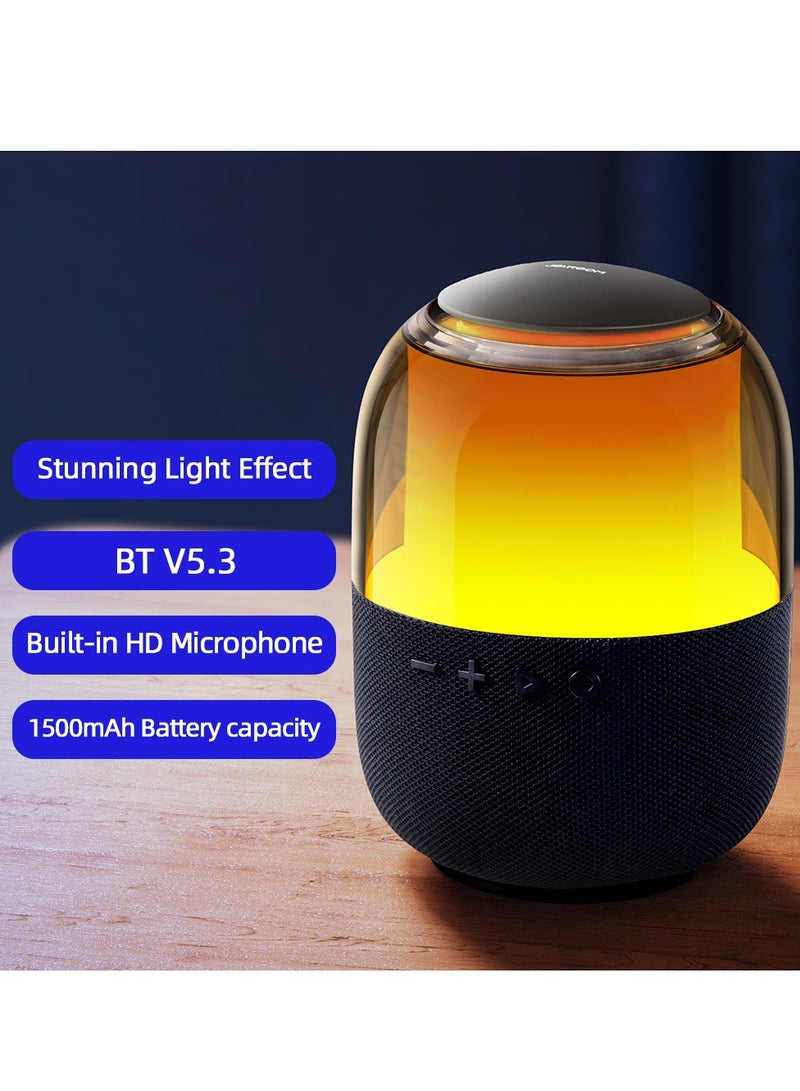 JOYROOM - RGB Bluetooth Wireless Speaker Transparent Shell With Microphone And Light Black - Image 1